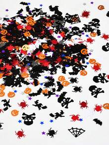 15/30/50g Halloween Glitter Confetti, Shiny Pumpkin Bat Spider Ghost Witch Skeleton Paper Confetti For Table Scatter, Party Decoration, DIY Crafts - Halloween Confetti 4 - View 4