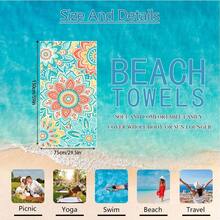 1 pièce/24 pièces Serviette de plage à motif mandala vintage, couverture de plage surdimensionnée en microfibre ultra-fine, serviette de bain super absorbante, convient pour les voyages, la piscine, la plongée, le surf, le yoga, le camping, plusieurs tailles, accessoires de plage, applicable pour la plage, la piscine, les voyages, le camping, le yoga - Multicolore - Voir 17