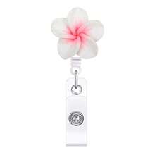 1pc Plumeria Retractable Badge Reel Clip For Doctors, Nurses And Staff - Multicolor - View 10