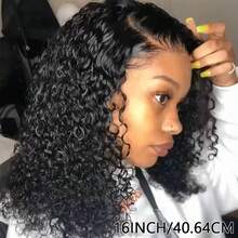 Peluca de Onda Profunda 13x4 con Encaje Frontal 13x4, Cabello Humano Remy Brasileño Premium, Bob Corto de Onda Profunda con Frente Transparente HD 13x4 y Línea del Cabello Pre-Depilada | Se Adapta a Todos los Tonos de Piel | Densidad del 150% Adecuada para Uso Diario, Fiestas, Peluca de Boda, Pelucas de Cabello Humano Real - Natural Black - Ver 15