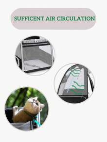 Portable Large Capacity Pet Travel Bag, Suitable For Dogs And Cats, Breathable Mesh One Shoulder Backpack, Breathable And Not Stuffy, Suitable For Outings, Travel, Outdoor, Camping - Multicolor - View 3