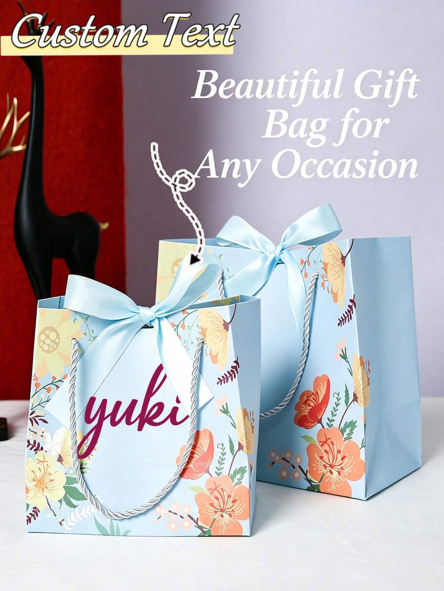 客製化婚禮禮品袋、個性化伴娘禮物盒、新娘婚前派對、客製化生日禮品袋、婚禮禮品袋、伴娘禮品袋 - 彩色 - 查看 1
