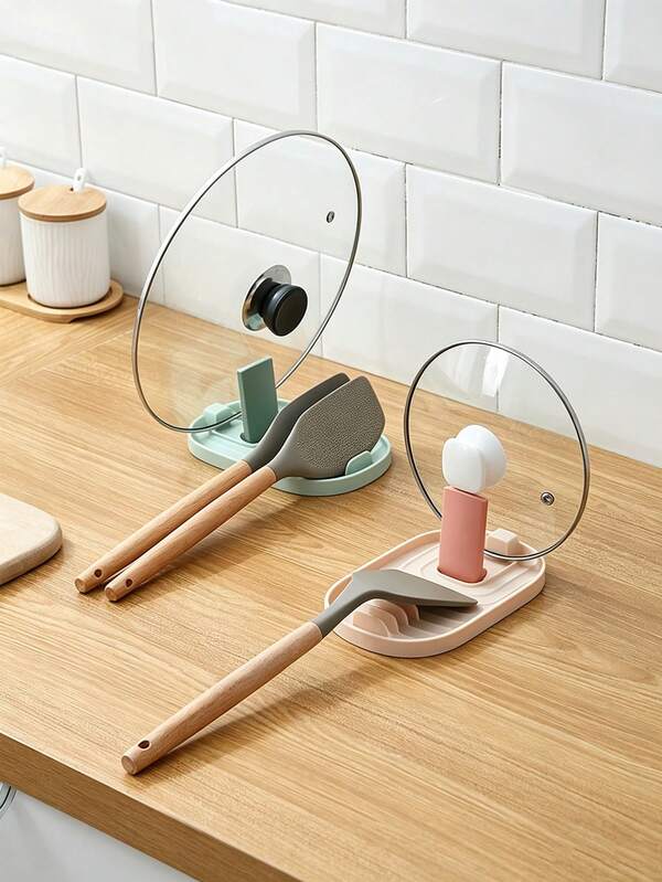 1 pièce Support de rangement mural pliable pour ustensiles de cuisine, peut contenir des cuillères, des spatules, des baguettes, des couvercles de casserole, conception à fentes multiples, multifonction, résistant à l'humidité et facile à nettoyer