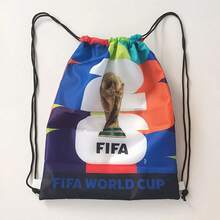 FIFA Drawstring Gym Bag, 2026 USA Canada Mexico World Cup Unisex Drawstring Backpack, Back To School Sports Bag, Durable Printed Drawstring Pouch, Soccer Fan Cheer Bag, Hiking Bag, Black And White Portable Storage Bag - Multicolor - View 11