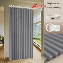 Bohemian Style, Curtain Without Rod, Fashionable Blackout Curtain, Foldable, No Drilling Design Easy To Slide, Suitable For Living Room, Bedroom, Kitchen - Easy To Hand Wash, Home Decor, Comes With Hanging Hooks. - 1PC - View 18