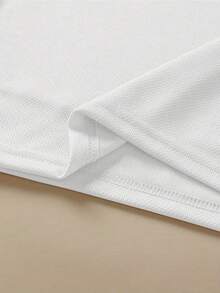 Men's T-Shirt, Men's Summer Sports T-Shirt, Micro-Stretch Knit Fabric, Printed T-Shirt, Regular Fit, Micro-Stretch Clothing, Graphic Print T-Shirt, Casual Style - 白色 - 查看 3