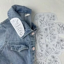 9pcs Embroidered Pattern Water-Soluble Self-Adhesive Set, Suitable For Beginners, Applicable To Sweaters, Jeans And Sweatshirts, Covering Handicrafts, Handmade Gifts, Sets, Clothing, T-Shirts, Gifts And Fashion - Multicolor - View 6
