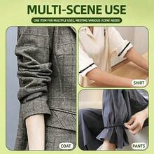 2/4/6Pcs Invisible Elastic Leg Hem Adjuster Bands, No-Sew Removable Hem Tightener For Pants, Prevents Dragging And Keeps Leg Openings Secure - Multicolor - View 7