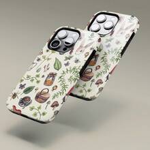 Funda de teléfono Forest Garden para iPhone 17 16 15 14 13 12 11 Pro Plus Max, funda protectora con animales del bosque botánico para Samsung S21 S22 S23 S24 S25 Ultra - rosa claro - Ver 7