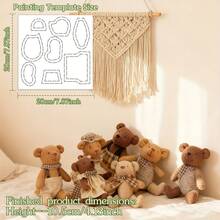 2pcs/Set DIY Handmade Plush Doll Pattern (Frog + Bear), Handmade Plush Doll Template, Simple Sewing Pattern Suitable For Beginners, Simple DIY Pattern (Only Sewing Template, Not Including Doll, Nor Including Sewing Material Kit) - CR464 - View 3