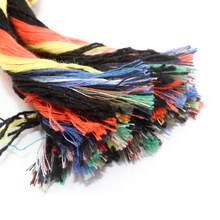 1 pieza Juguete de pulsera para perro negro con anillos de diamantes de colores mixtos, pulsera de cuerda de algodón roja amarilla de colores con nudos, juguete interactivo duradero para masticar, dentición y tironeo para aliviar el aburrimiento de los perros - Multicolor - Ver 6