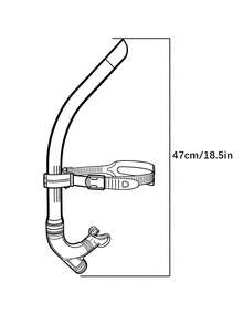 1pc Front-Mounted Swimming Training Snorkel With Soft Silicone Mouthpiece And Bottom Drainage Valve, Center-Mounted Snorkel, Suitable For Lap Swimming, Freestyle Practice, Pool Training, Triathlon Training, Beginner Technique Training, Adult And Youth Equipment - Multicolor - View 10