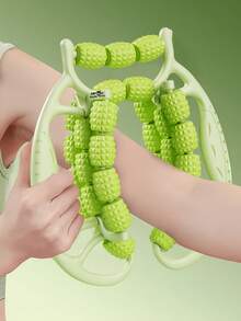 Extra Wide Double Roller Massage Roller Leg Slimmer, Round Clip-On Calf Muscle Relaxation Roller, Spiked Massage Stick, Essential Accessory For Gym, Pilates, Yoga And Muscle Stretching - Multicolor - View 7