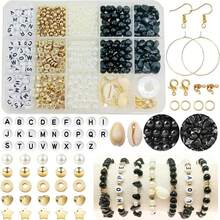 1000pcs Jewelry Making Kit, Includes Asymmetrical Stones, Beads, Pearls, Spacer Beads, For DIY Handmade Bracelet, Necklace, Pendant And Craft Beading Supplies - Multicolor - View 24