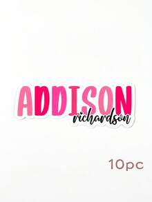 10pcs Custom Rainbow Name Stickers, Personalized Colorful Name Decals, Stickers Labels , Back To School Supplies, Water Bottles, Laptops - Multicolor - View 34