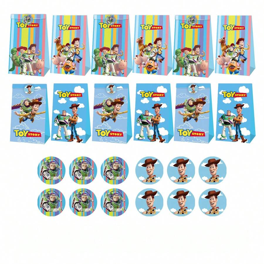 Disney 24入禮品袋套組,主題派對用品套組,禮品包裝配件,派對禮品袋,包裝紙袋,適用於生日禮物、母親節禮物、節日禮物 - 彩色 - 查看 1