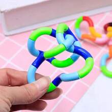 1/3/5Pcs Tangle Twisting Fidget Toy, Sensory Finger Toy For Anxiety Relief, Portable Hand Training Decompression Novelty Gift - 3PCS Random Color - View 4