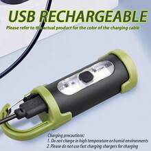 Compact USB Rechargeable Keychain Light, Multi-Mode LED Flashlight, ABS Material Portable Work Light With Hook, Ideal For Night Reading, Jogging, Fishing & Emergencies - 多色 - 查看 4