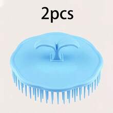 2pcs Scalp Massage Hair Brush | 8cm Wide Comb Surface Covers Large Area, Soft Silicone Wide Teeth Target Tangles, Circular Massage Structure Mimics Finger Pressure, Easy Lather Design Enhances Cleaning Efficiency, Fully Washable Without Residue, Material Balances Scalp Health And Sustainability - A - View 13