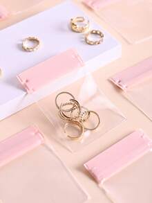 Vintage Print PU Leather Mini Jewelry Storage Box (10x10x5cm) - Portable Travel Jewelry Box, Multi-Compartment Interior Design With Ring Roll, Earring Slots And Necklace Hooks, Velvet Lining Zipper Closure, Lightweight, Ideal Gift For Sisters, Mothers, Teachers, Bridesmaids - Retro Print - View 3
