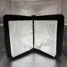 Premium Card Storage Album, With 50 Removable Transparent Insert Pages And 4 Double-Sided Pockets, Total 400 Pockets, Suitable For Baseball/Football Cards, Game Cards, Sports Cards And All Standard Size Trading Cards, Perfect For Birthday, Easter, Thanksgiving, Back To School Gifts And School Supplies - Black - View 9