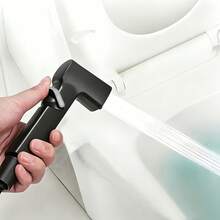 Matte Black Handheld Bidet Sprayer Set, High Pressure Spray Head, Adjustable Water Modes, 1.5m Stainless Steel Hose And Drill-Free Wall Mount Bracket, Suitable For Bathroom, Toilet - Spray Gun - View 4