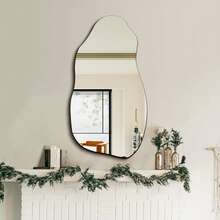 1pc Asymmetrical Frameless Wall Mirror, Wall Decor Mirror Sticker, Bedroom Home Decor, Living Room Room Decoration, Abstract Wavy Acrylic Decorative Mirror, Suitable For Bathroom Bedroom Living Room, Minimalist Home Decor - 2mm - View 5