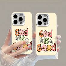 Flores coloridas con caritas sonrientes que transmiten buenas vibrasfunda de teléfono Fundas compatibles con ,Apple,VIVO,OPPO,,, y Honor.Fabricadas en silicona TPU,ofrecen protección contra golpes y caídas. - Blanco - Ver 3