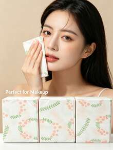 [Random Color] Elegant Floral Print Pocket Tissues (Mini Pocket Tissues/Facial Tissues/Soft Tissues) | 18-Pack Or 9-Pack Set Available (9 Sheets/3-Ply Per Pack) | Portable Soft Floral Embossed Tissues, Warm Design - Thickened and Soft Printed Version - View 6