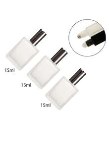 3 Peças/Conjunto Frasco Quadrado Fosco 3ml|5ml|10ml|15ml|20ml Âmbar/Preto Recarregável Perfume Óleo Essencial Loção Dispensador de Bola Rolante de Aço Inoxidável Frasco Portátil Simples Fragrância Óleo Medicinal Rolante de Massagem Frasco Vazio Vidro Transparente Espesso Proteção contra Luz Tampa de Alumínio - Multicolorido - Visão 10