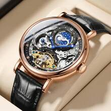 2026 New ONOLA Men Automatic Mechanical Watch 30M Waterproof Business Skeleton Tourbillon Gift Box - one-size - View 15