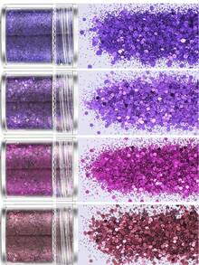 Random Color, Shiny Sequin Decor DIY Holiday Hair Accessories, Multi-Functional Use, Hair Styling Tool - Multicolor - View 4
