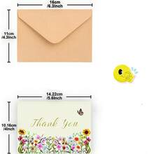 Thank You Card; Thank You Card With Envelope; Ideal For Baby Showers, Weddings, Teacher's Day, Graduation Ceremonies, Business Occasions, Festivals, And Christmas; Perfect Teacher's Day Thank You Gift - B - View 5