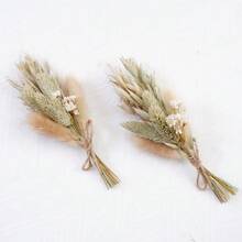 迷你人造花束 波希米亞風婚禮裝飾 男士胸花 桌上中心裝飾 蘆葦草 生日蛋糕裝飾 - HS999 - 查看 11