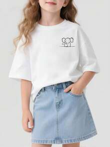 Tween Girls T-Shirts - White - View 1
