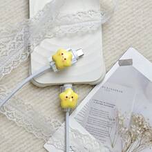 2pcs Cute Star Data Cable Anti-Breakage Protector - Multicolor - View 6