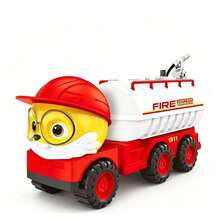 Multifunctional Cartoon Water Spraying Fire Truck, Inertia Powered No Battery Required, Liftable Ladder 360 Degree Rotation, Parent-Child Role Play Fire Rescue Game, Exquisite Birthday New Year Holiday Gift. - Multicolor - View 3