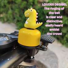 1pc Dinosaur Shaped Bicycle Horn, 120dB Volume, Durable Metal Bell - Roaring Sound Effect For Mountain And Road Bikes, Fun Outdoor Cycling Accessory - Multicolor - View 8