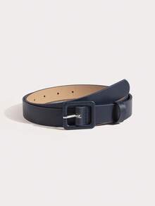 Square Buckle Belt Summer, School Fall, Autumn, Halloween - Navy Blue - View 18
