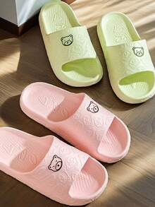 1 Pair Couple Soft Comfortable Non-Slip Thick Sole Slippers, Suitable For Indoor, Bathroom And Outdoor Wear, Summer Warmth, Perfect For Graduation Season And Graduation Party - Multiple Styles - View 5