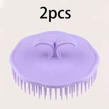 2pcs Scalp Massage Hair Brush | 8cm Wide Comb Surface Covers Large Area, Soft Silicone Wide Teeth Target Tangles, Circular Massage Structure Mimics Finger Pressure, Easy Lather Design Enhances Cleaning Efficiency, Fully Washable Without Residue, Material Balances Scalp Health And Sustainability - A - View 14