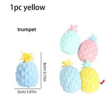 1pc Squishy Pineapple Stress Ball, Creative Fruit Squeeze Ball, Small & Large Size Pineapple Squish Toy, Prank Stress Relief, Adult Sensory Toy - Multicolor - View 13