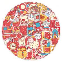 50pcs Colorful Original Polka Dot INS Style Fresh Creative Cartoon Minimalist DIY Message Board Fridge Decorative Stickers - Original Polka Dot - 1968X - View 5