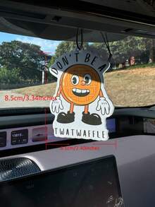 "Funny Twatwaffle Waffle & Mindset Is Everything Goldfish Shark Fin Car Air Freshener, Natural Plant Essential Oil Scent, 60-90 Days Long Lasting, No Alcohol, Heat Resistant, Odor Eliminator, Hanging Aromatherapy For Car, Sarcastic Meme & Bookmark" - Coffee + Vanilla + Amber (Reinforced) Scent - View 9