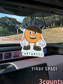 "Funny Twatwaffle Waffle & Mindset Is Everything Goldfish Shark Fin Car Air Freshener, Natural Plant Essential Oil Scent, 60-90 Days Long Lasting, No Alcohol, Heat Resistant, Odor Eliminator, Hanging Aromatherapy For Car, Sarcastic Meme & Bookmark" - Coffee + Vanilla + Amber (Reinforced) Scent - View 14