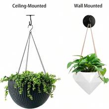 附掛鉤植物吊鏈，花盆吊鏈，吊籃替換鏈，適用於花盆、鳥食槽和燈籠，附掛鉤吊籃鏈，天花板吊掛鉤，金屬植物吊架牆鉤 - A - 查看 5