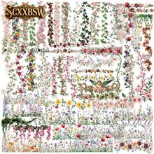 SCXXBSW 60pcs Floral Hand-Drawn Journal Stickers, Cool Anime Decorative Stickers, Classic Gift Decorations, Value Pack, Cute Cartoon Stickers, Waterproof And Durable, Phone Case Decoration Stickers, Can Be Applied To Laptops. - Multicolor - View 1