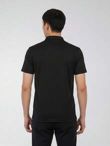 Puma Men's PERFORMANCE POLO Black Woven Collar Short Sleeve T-Shirt 52869971 - Black - View 3