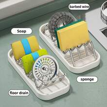 1/2pcs Wave Soap Dish, W-Shaped Storage Rack With Tray, Creative Bathroom Draining Soap Holder - Multicolor - View 3