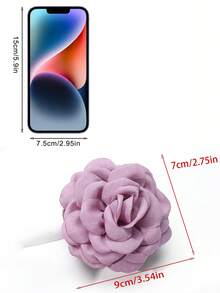 1pc 9cm Ladies' Elegant Fabric Big & Multilayer Rose Flower Hair Clip For Daily Use Boho Valentine's Day Valentines Hair Claws Claw Clips Hair Clips Hair Jaw Clip Hair Clamps Hair Clutch Hair Claw Clip, Beach Accessories Fall Winter Hair Accessories For Women For Vacation Outfits Woman Valentines Gift Summer,Holiday,Travel,Festival,Party - Purple - View 6